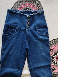 high waisted 5 button jeans