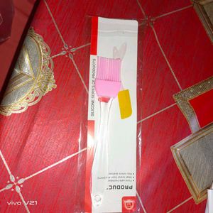 Silicone Basting Brush - Pink & Clear