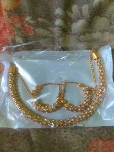 Gold Rhinestone Jewelry Set