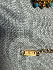 Anti Tarnish | Gold Necklace with Turquise Beads