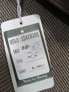 B@65 Size-26 Straight Jeans