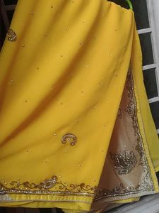 Yellow Worked Saree