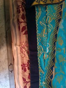 Elegant Blue Floral Saree