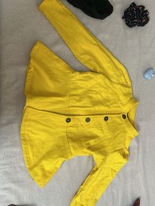 Yellow Buttoned Jacket
