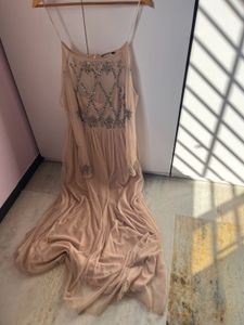 Street 9 Beige Evening Gown