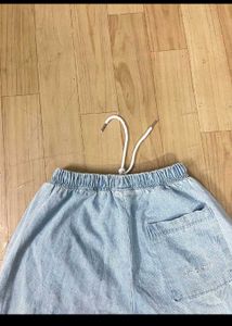 Baggy Side-Striped Denim Jeans.