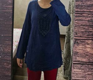 Navy Blue Tunic Top