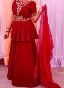 Lehenga &paplum Blouse