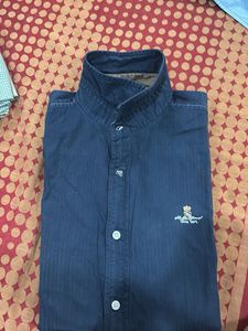 Navy Blue Casual Smart Shirt Full Sleeves