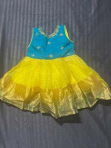 Blue And Yellow Frock