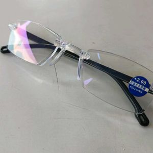 Blue Cut Rimless Reading Glasses For Men And Women