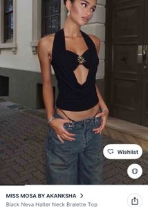Elegant Black Halter Top
