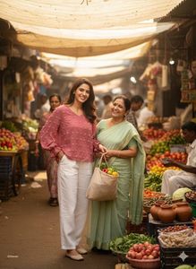 🌸Dusty Rose Cloud ☁️✨ Textured Pom-Pom Blouse