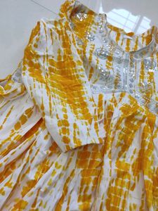 Beautiful Yellow White Kurta