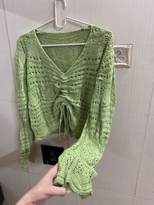 Crochet Green Top
