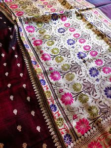 Pure Mulberry Silk 1000 Buta Banarasi Saree