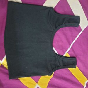 Black Ribbed Tank Top