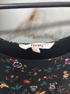 Floral Print Cold Shoulder Dress