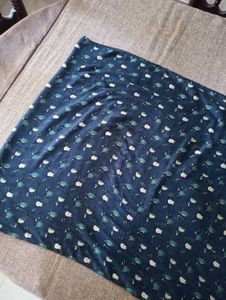 blue printed hijab