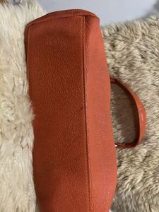 Orange Leather Handbag