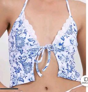 Floral Halter Crop Top