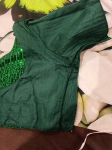 Green Sequin Blouse