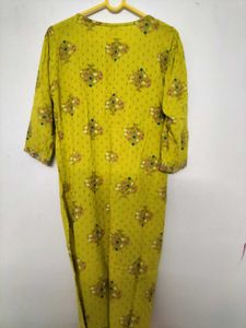 Yellow Embellished Kurta