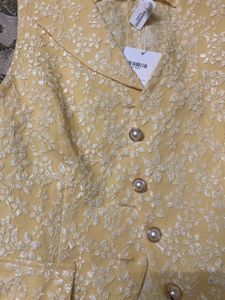 Vintage Yellow Sleeveless Top