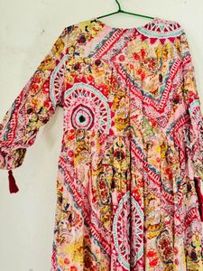 Pink Colour Alankar Printed Western Dress🌸🌷