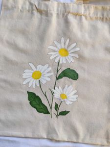 Daisy Hand Painted Tote Bag🌼🌿