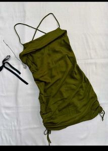 Olive Green Mini Dress