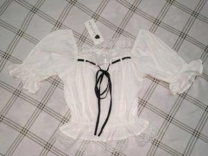 Cottagecore/Coquette Lace-bow Top