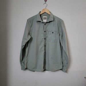 Rig Utility Olive Green Denim Look Shirt