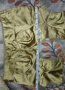 Olive Green Readymade Saree Blouse