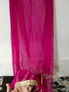 Sharara Set With Velvet Choli And Net Plazo