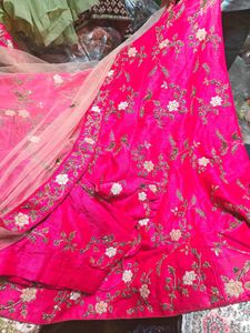 Pink Embroidered Lehenga Choli