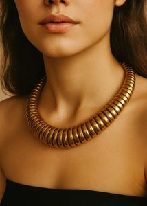 Gold Tone Statement Necklace