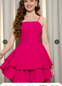 Pink Layered Mini Dress