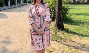 Pink Printed Dress