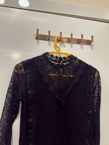 Elegant Black Lace Top