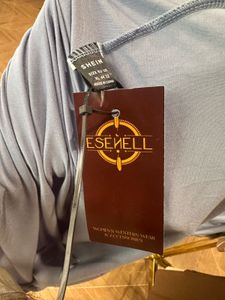 Shein Elegant Blue-Grey Maxi Dress