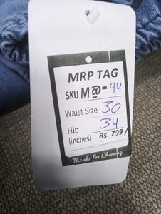 M@94 Size-30 Light Wash Wide Leg Jeans