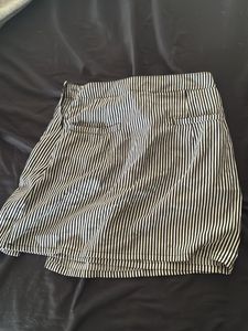 Striped Mini Wrap Skirt