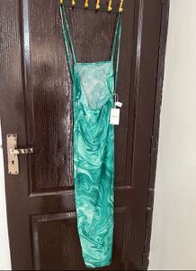 Green Swirl Slip Dress