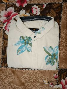 Cotton Printed Beige Shirt