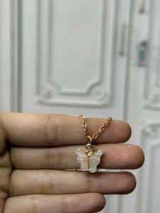 Butterfly Pendant Necklace and 2 heart pendants