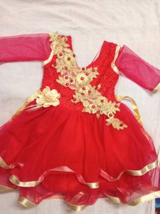 baby girl party' wear frock