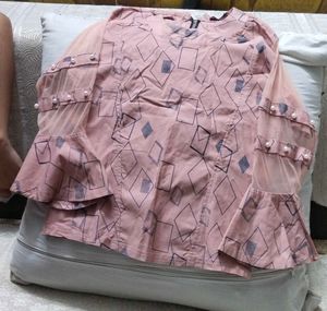 Beautiful Top With Net Sleeves