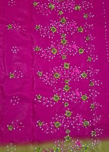 Pink Embroidered Saree