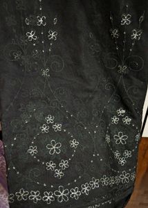 Elegant Black Embroidered Saree